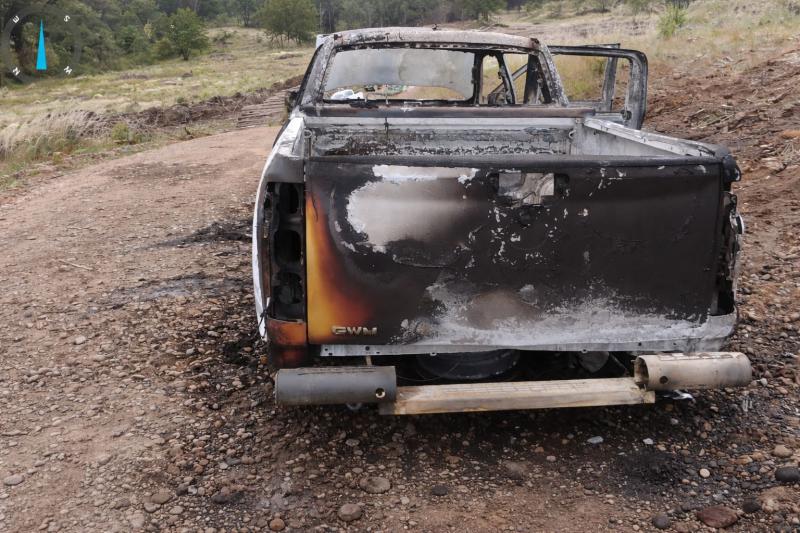 Grupo de encapuchados incendió vehículo de empresa forestal en La Araucanía - Cedida