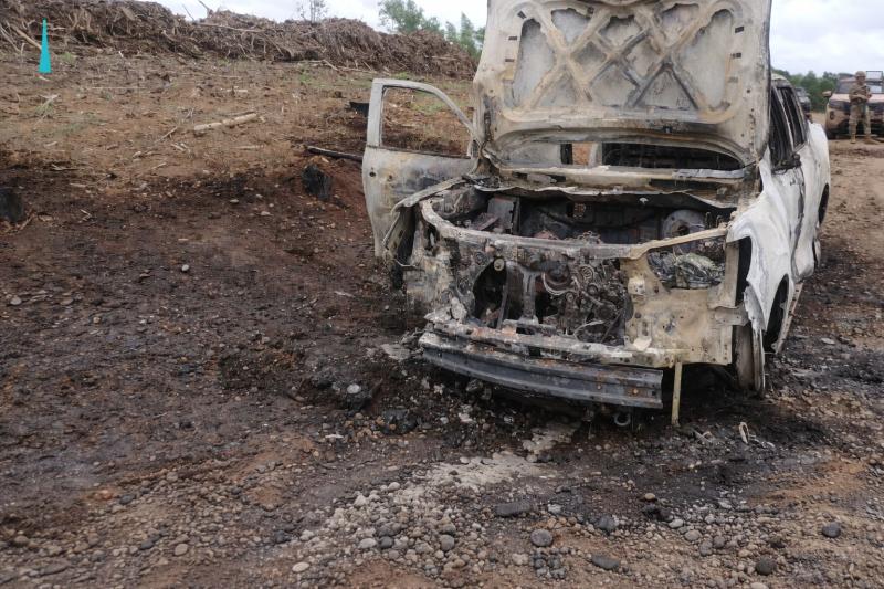 Grupo de encapuchados incendió vehículo de empresa forestal en La Araucanía - Cedida