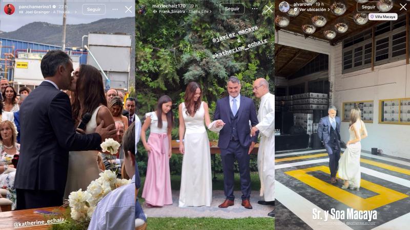 13.cl (pantallazos de Instagram) - Matrimonio de senador Javier Macaya y Katherine Echaiz