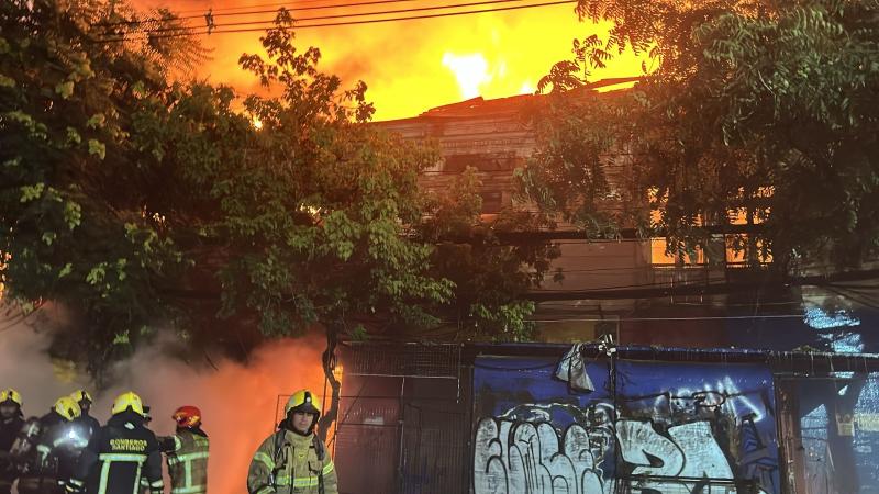 Incendio en Estación Central | Bomberos de Chile