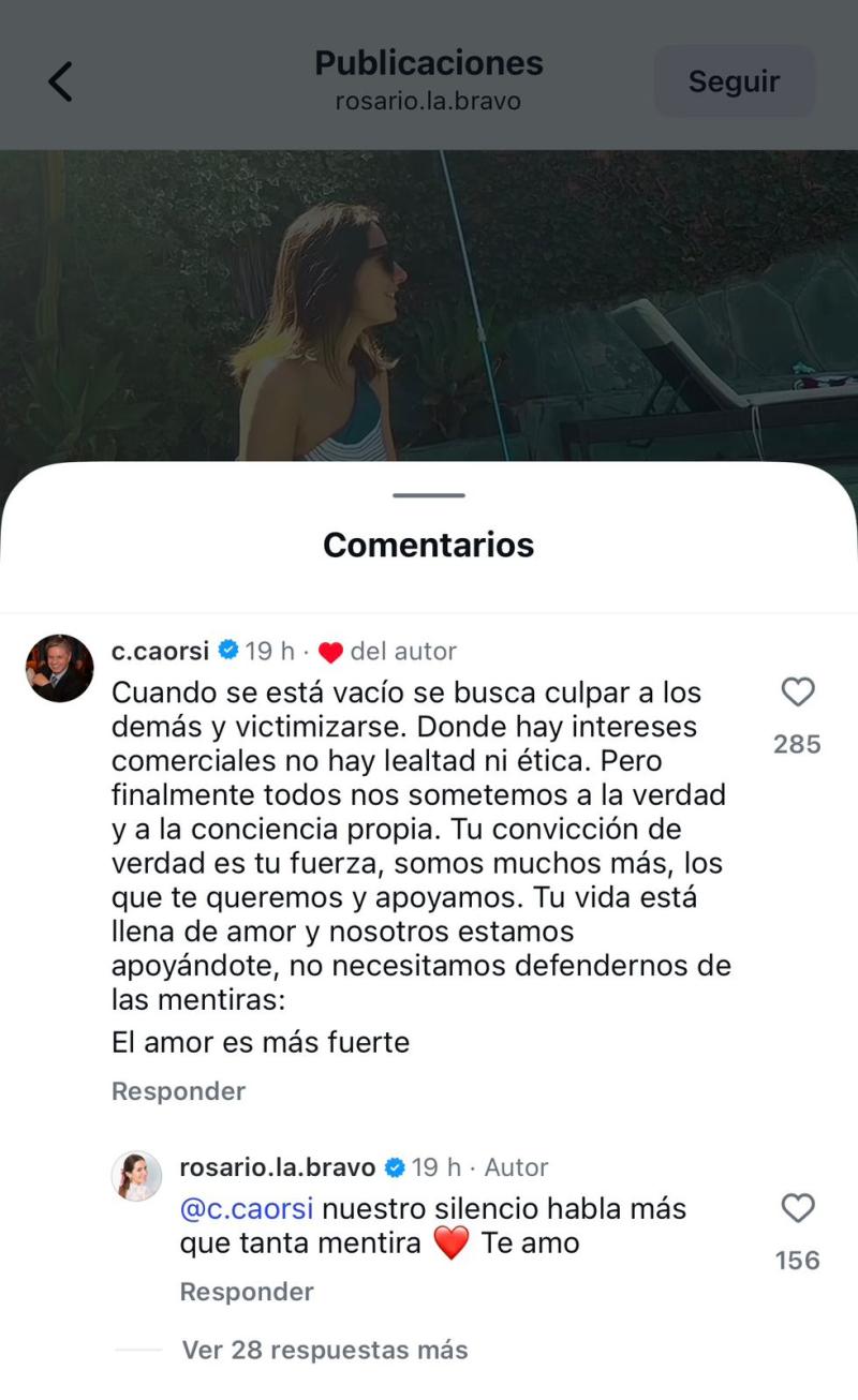Instagram - Mensaje del esposo de Rosario Bravo contra Daniel Fuenzalida