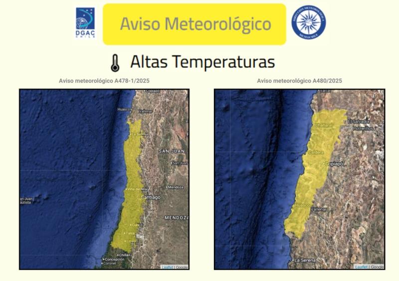 DMC - Altas temperaturas en la Región Metropolitana