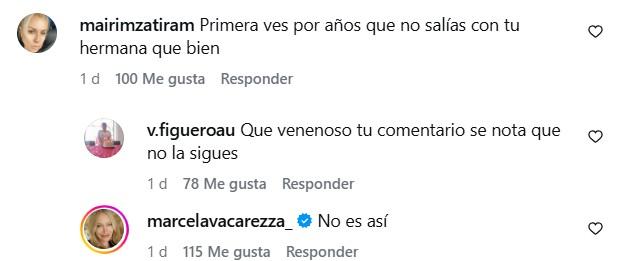 Instagram - La tajante respuesta de Marcela Vacarezza