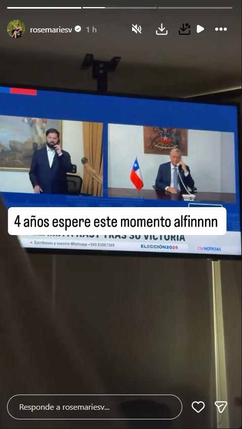 Captura - Famosos celebraron el triunfo de José Antonio Kast en las elecciones