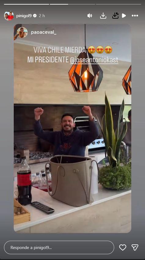 Captura - Famosos celebraron el triunfo de José Antonio Kast en las elecciones