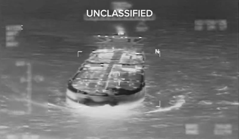 Registro de la intercepción del petrolero frente a Venezuela - X/@Sec_Noem