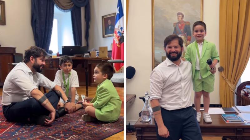 El encuentro entre el Presidente Boric y Santino - Instagram