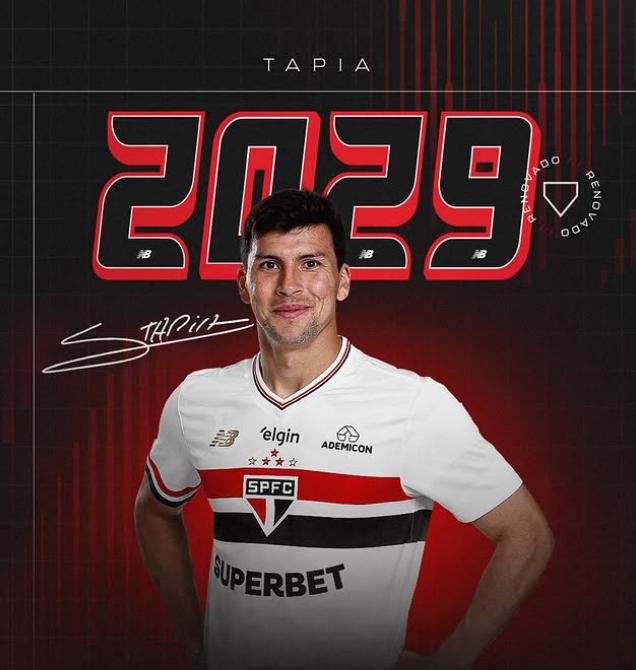 Sao Paulo renovó a Gonzalo Tapia - Instagram (@saopaulofc)