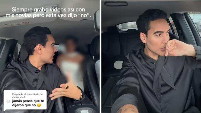 Tiktoker muestra el momento en el que novia se arrepintió de casarse - TikTok @untalfredo