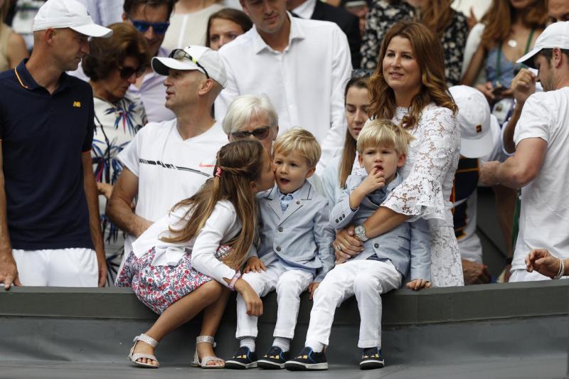 La familia de Roger Federer en 2017 - AFP