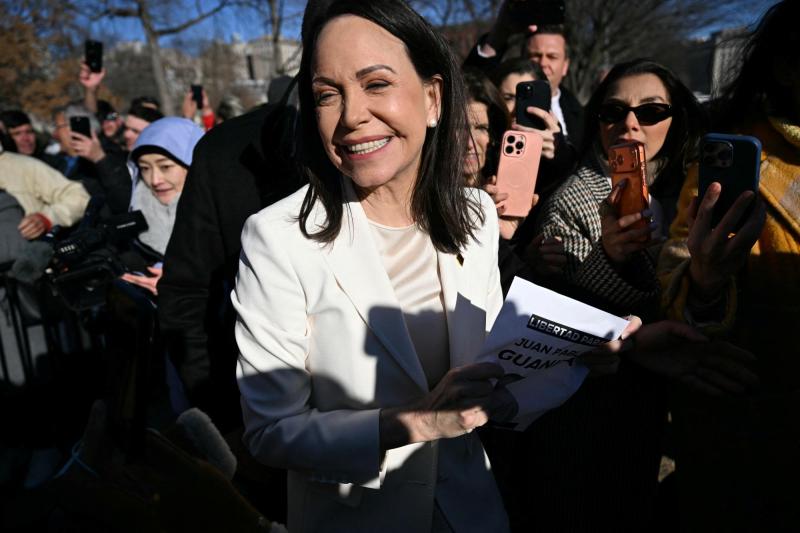 AFP - Trump recibió a Machado en la Casa Blanca