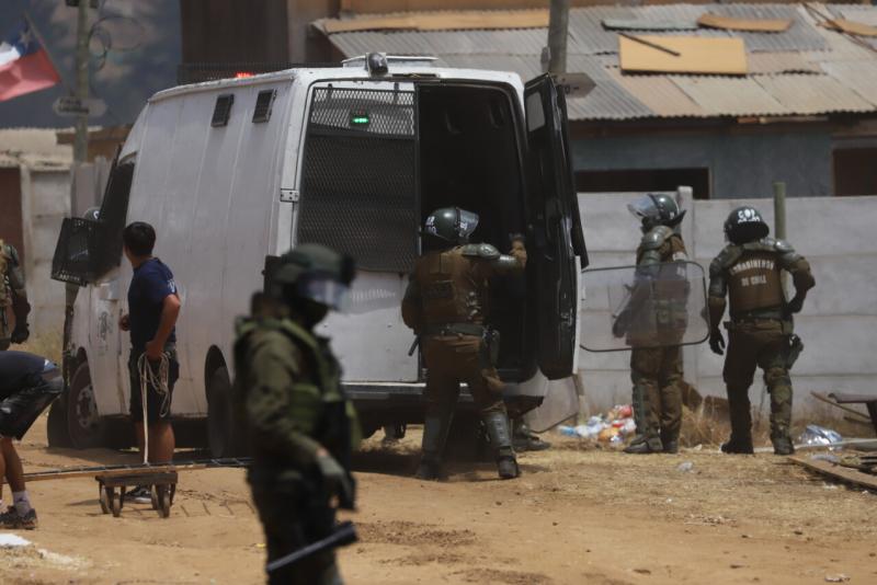 Agencia Uno - Incidente en megatoma de San Antonio, imagen del 12 de enero