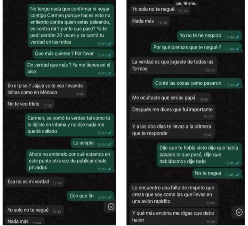 T13 - Los chats en los que Carmen Tuitera encaró a Maripán por Disley Ramos