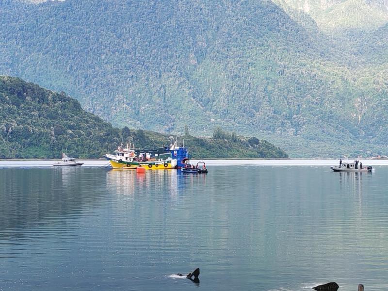 Qué se sabe del hundimiento de una embarcación en Los Lagos - Cedida