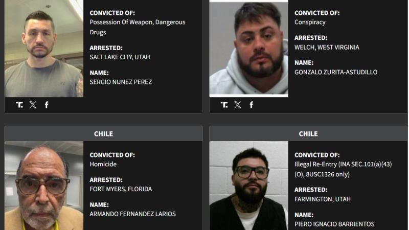 ICE incluye a 42 chilenos en listado “Lo peor de lo peor” de extranjeros detenidos en EE.UU.