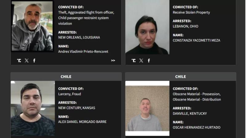 ICE incluye a 42 chilenos en listado “Lo peor de lo peor” de extranjeros detenidos en EE.UU.