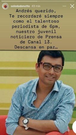 El mensaje de Soledad Onetto a Andrés Caniulef - Instagram