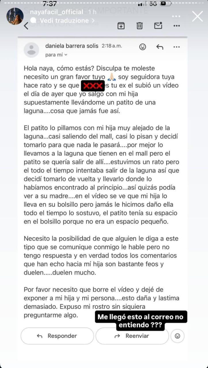 Comunicado de presunta mujer que "robó" un patito - IG Naya Fácil