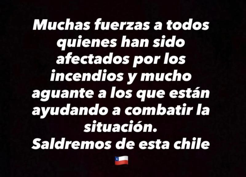 El emocionante mensaje de aliento de Arturo Vidal ante incendios forestales | Instagram