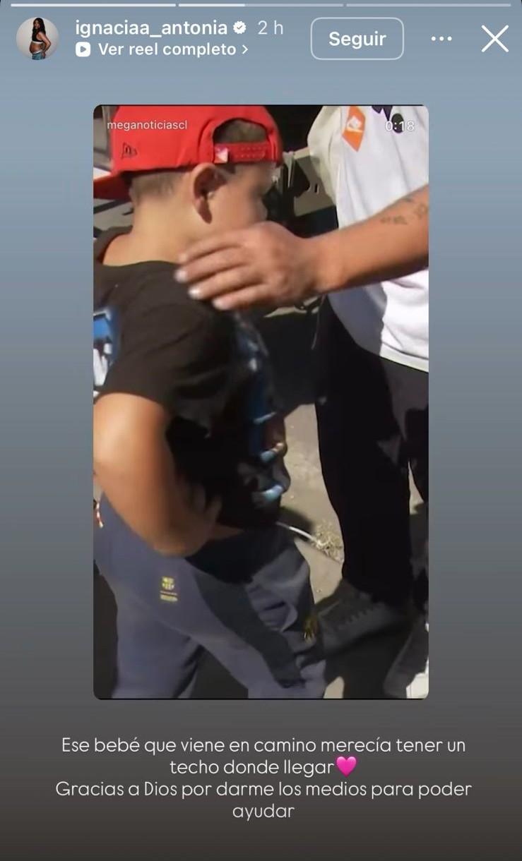 Ignacia Antonia donó casa prefabricada a mujer embarazada - Instagram