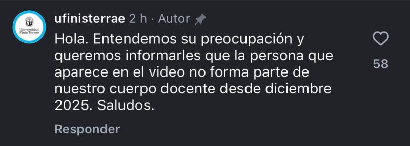 Instagram - Universidad Finis Terrae aclara denuncia sobre intento de agresión