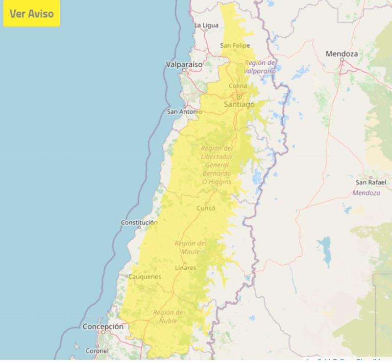 Zona con avisos por altas temperaturas - DMC