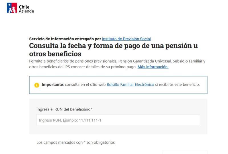 Captura - El sitio donde indican si recibes o no el Bono Dueña de Casa