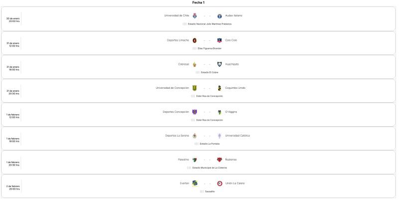 Así se jugará la fecha 1 de la Liga de Primera 2026 - ANFP