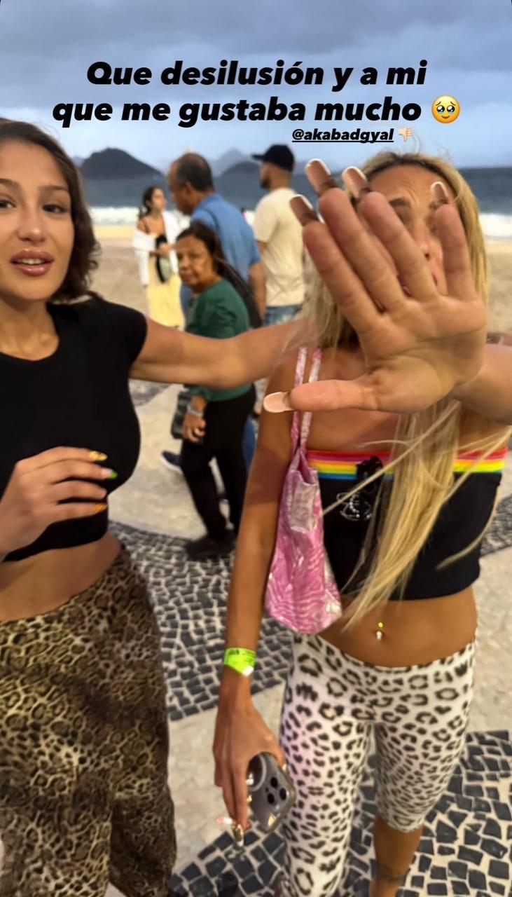 El incómodo momento entre Trini Neira y Bad Gyal - Redes sociales