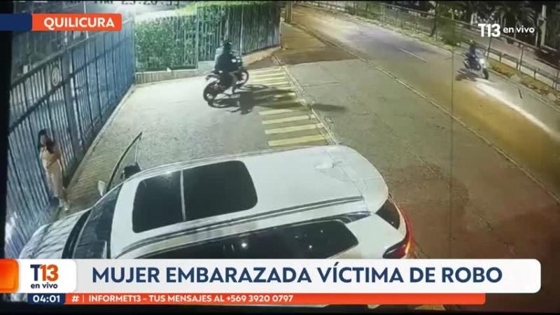 VIDEO | Mujer embarazada sufre robo de vehículo en Quilicura