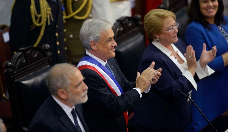 Agencia Uno - Sebastián Piñera al asumir su segundo mandato el 11 de marzo de 2018