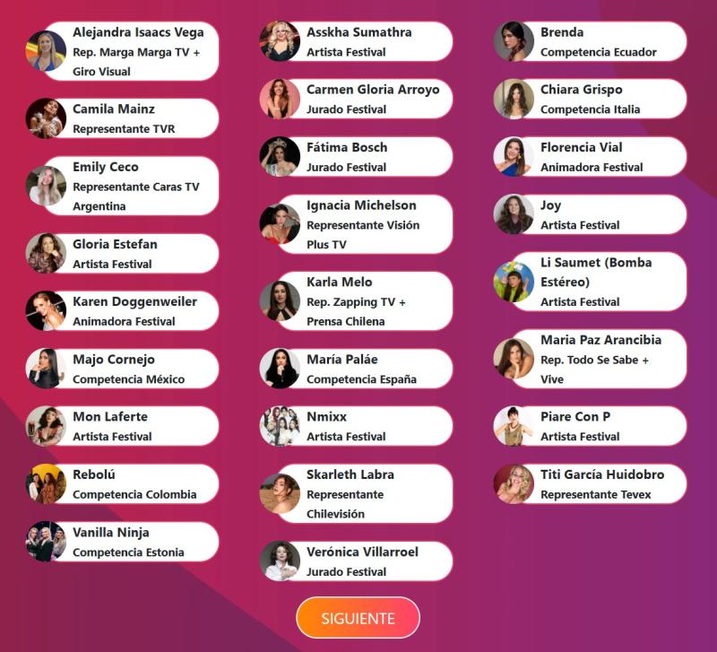 Captura - Las candidatas a Reina de Viña 2026