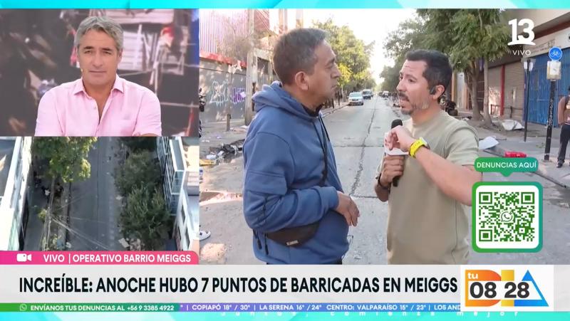Canal 13 - Periodista de 'Tu Día' discute con comerciante de Meiggs