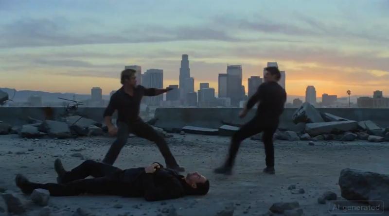 Video hecho con IA de Tom Cruise y Brad Pitt peleando genera preocupación en Hollywood - X @RuairiRobinson