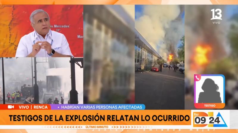 Canal 13 - Doctor Ugarte habla de los heridos tras explosión en Renca