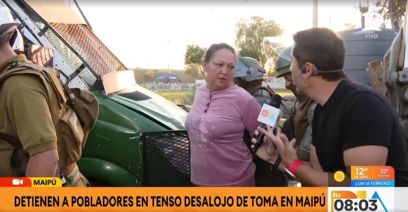 Tu Día - Detenidos en tenso desalojo de Toma Santa Marta en Maipú