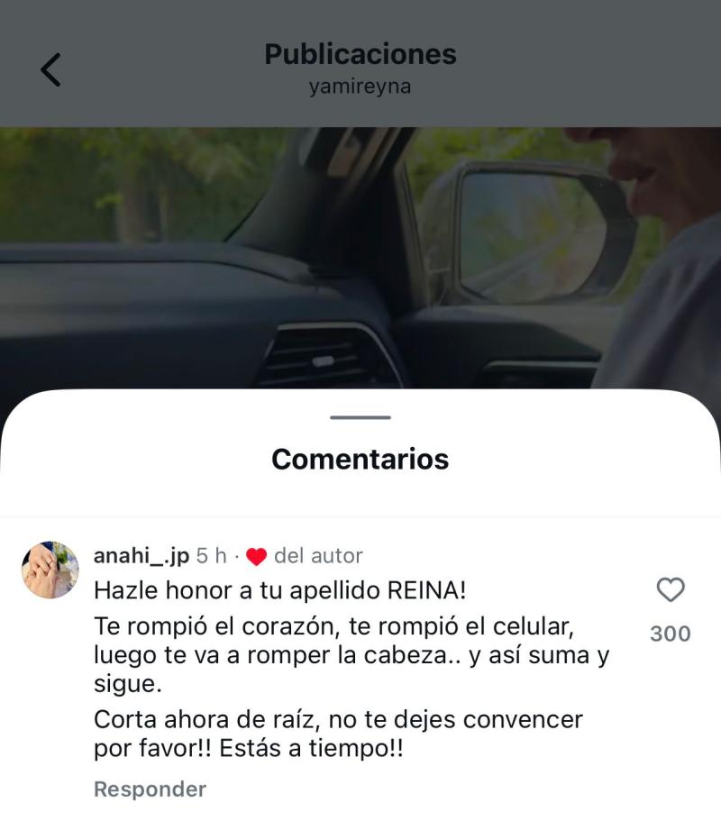 Yamila Reyna le pone "me gusta" a comentarios sobre su quiebre con Américo