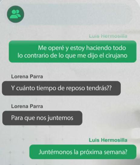 Whatsapps entre Lorena Parra y Luis Hermosilla - T13