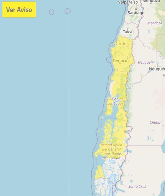 Aviso por tormentas eléctricas para seis regiones del centro-sur- DMC