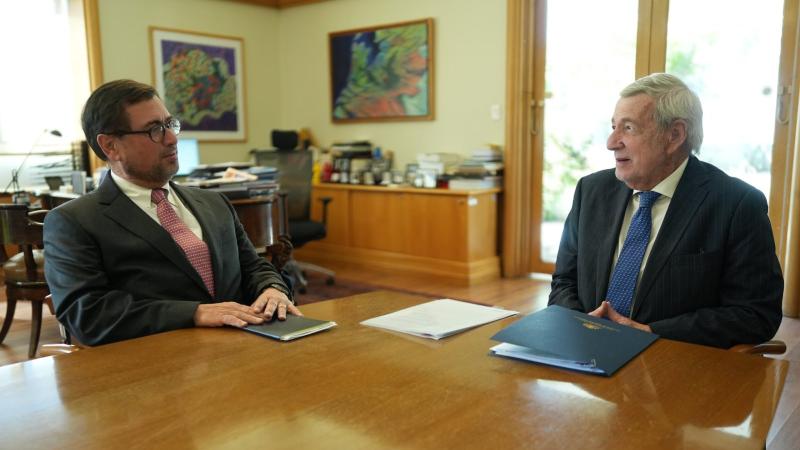 Ministerio de Relaciones Exteriores- Canciller Alberto van Klaveren y su sucesor, Francisco Pérez Mackenna