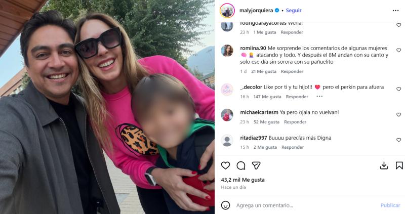 Instagram - Sergio Freire, Maly Jorquiera y su hijo Lucas