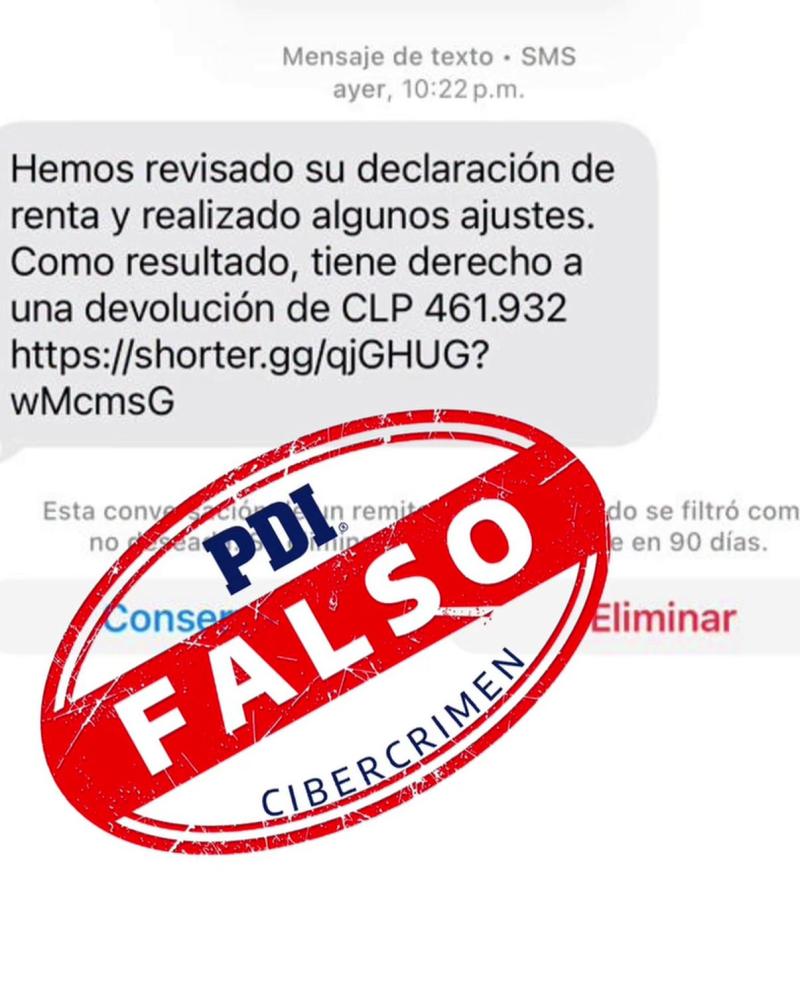 Smishing: PDI entrega recomendaciones para no caer en ciberfraude por SMS - PDI