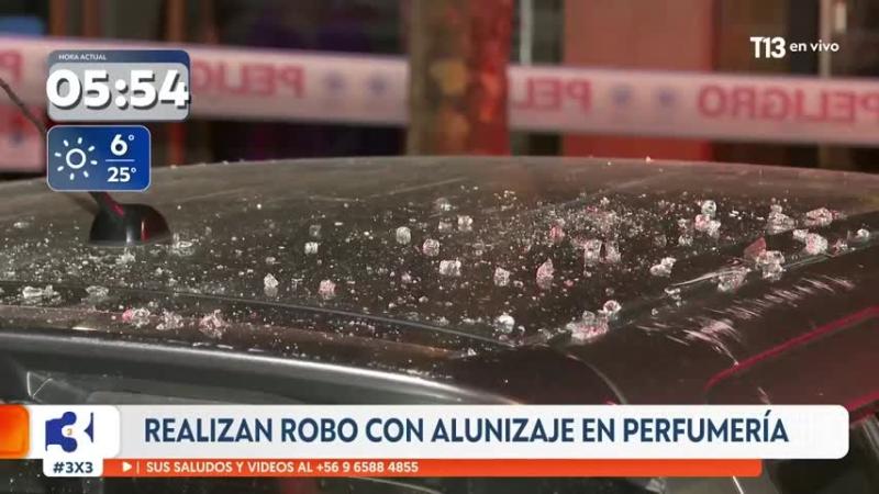 Volvió el método "alunizaje": Banda robó perfumería en Providencia