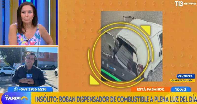La Tarde es Nuestra - Captan momento en que roban dispensador de bencina