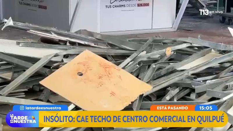 La Tarde es Nuestra - Pánico entre clientes de centro comercial en Quilpué tras caída de techo