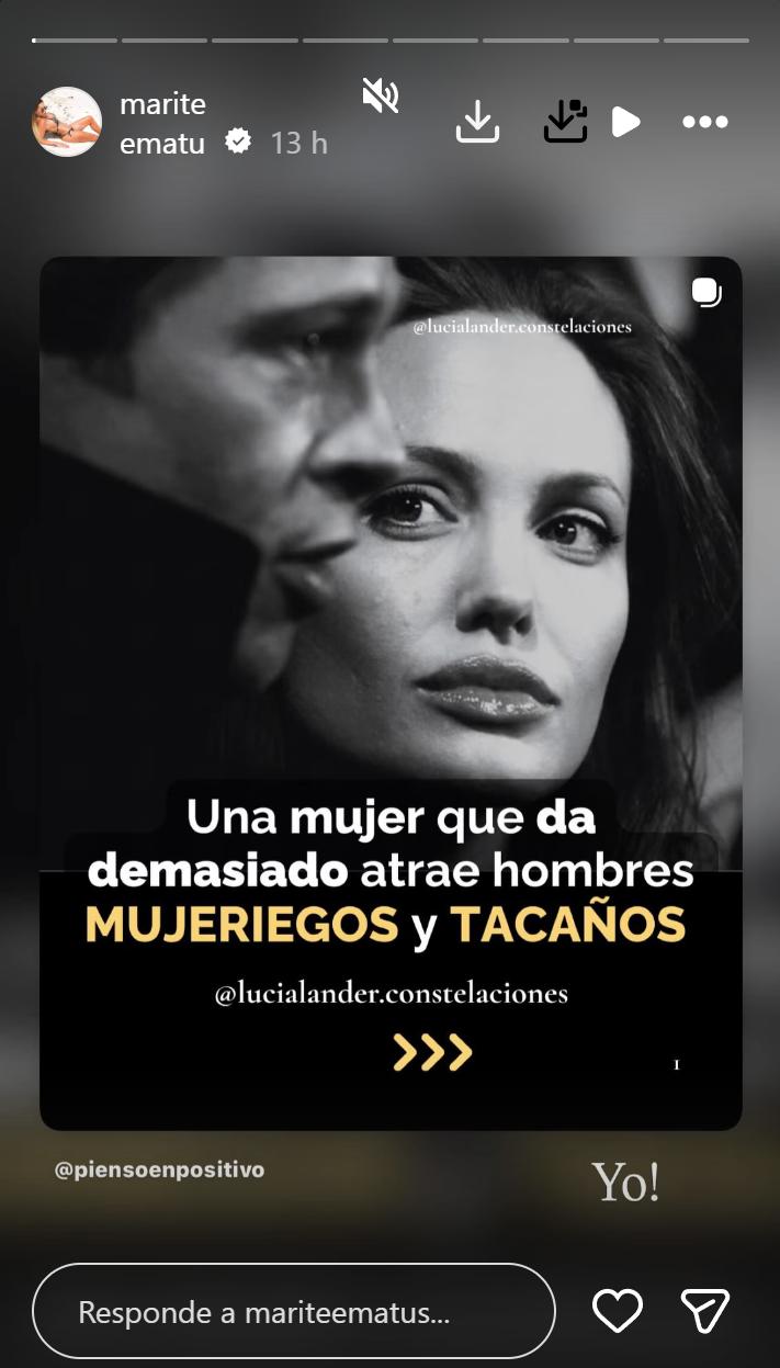 Marité Matus sorprende con tajante reflexión sobre los hombres - Instagram