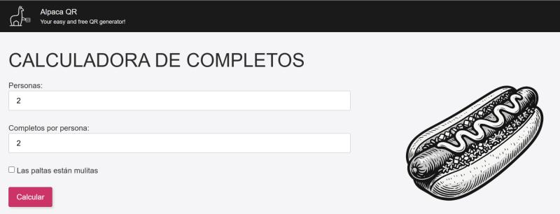 Así luce la calculadora de completos