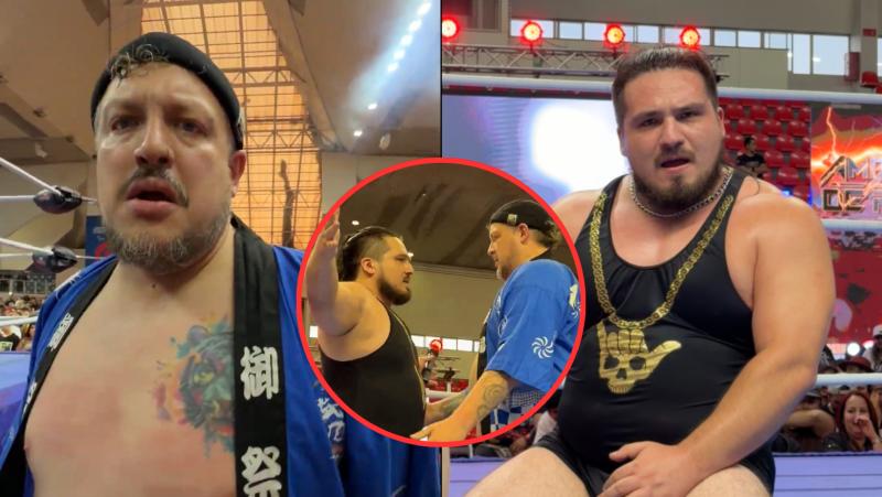 Captura GDT - Así fue el debut de Tomás Leiva en evento de lucha libre