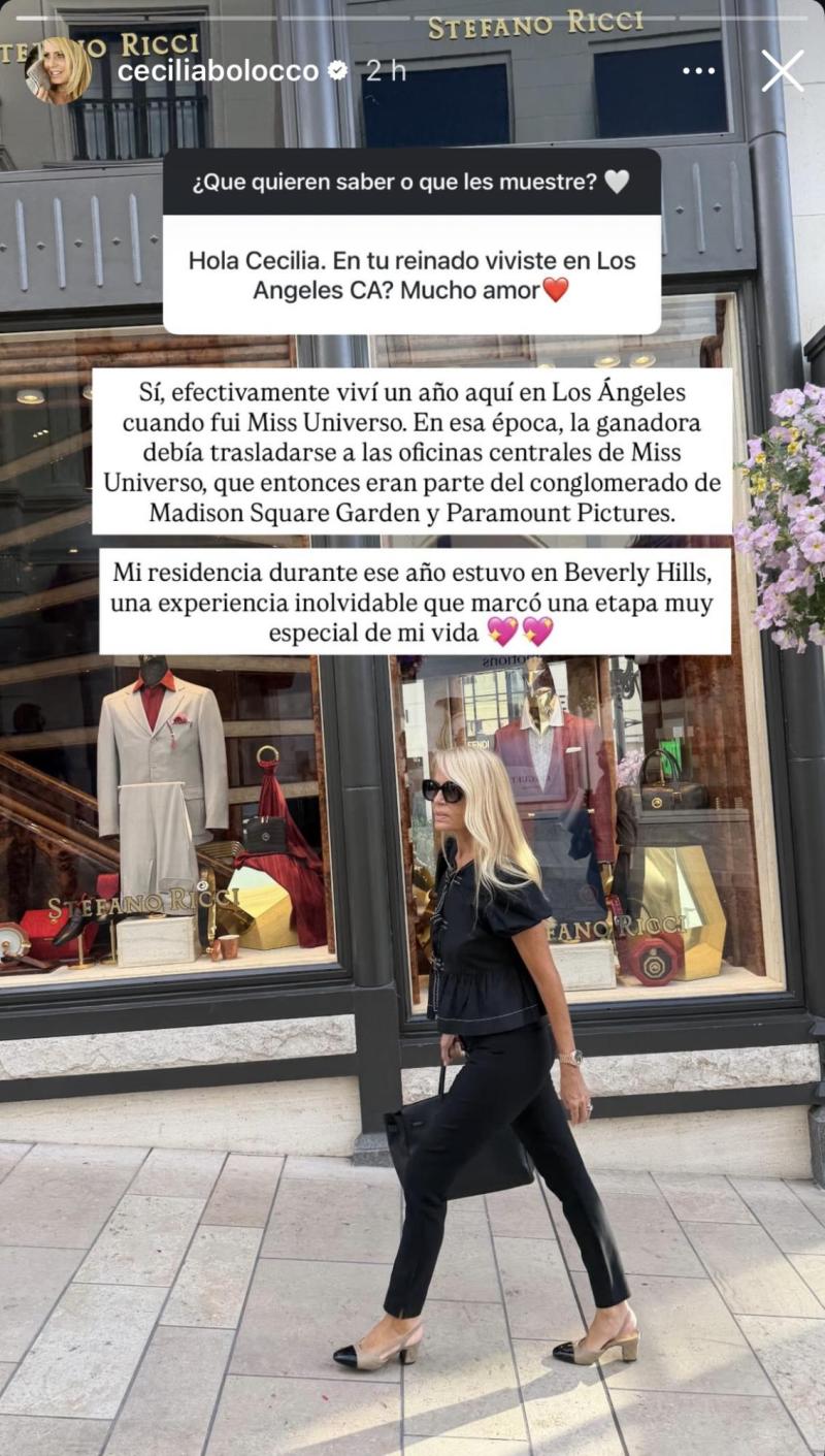 redes sociales - Cecilia Bolocco revive recuerdos en su viaje a Los Ángeles