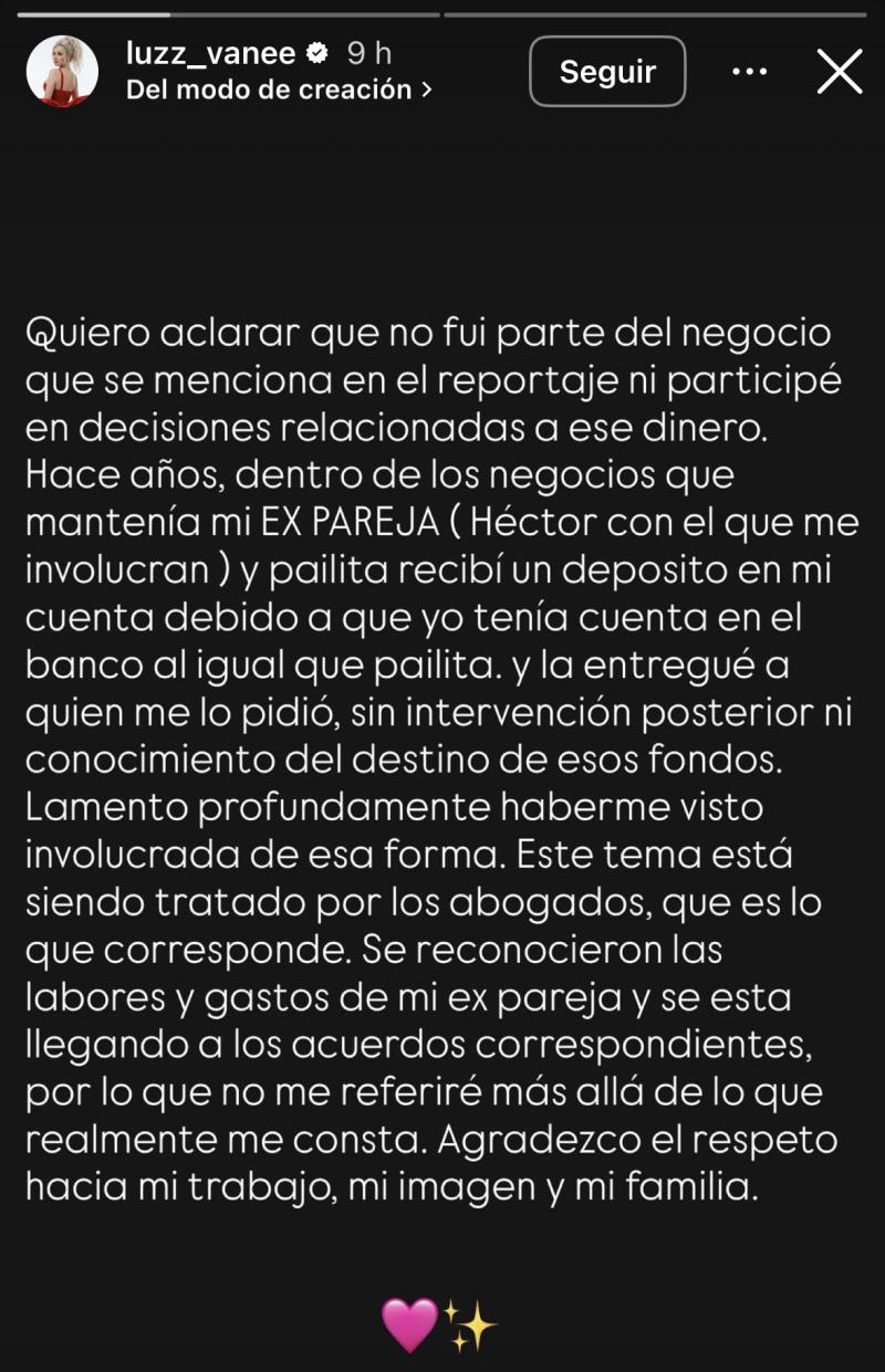 Redes sociales - Vanessa Chávez responde tras polémica por acusaciones de Pailita